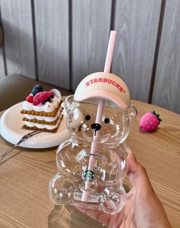 Starbucks Bearista Pink Drink Termo Vidrio