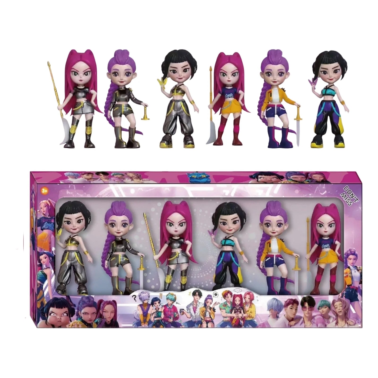 KPop Animation Huntrixs Toys Gifts Box 6-Pack - Collectable Vinyl Figure - Gift Idea - Toys for Animation Fans