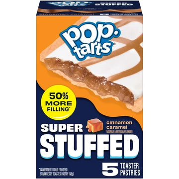 Pop-Tarts Pastelillos para Tostadora Súper Rellenos de Canela y Caramelo, 50% Más Relleno, Estables en Estante, 10.9 oz (5 Unidades)