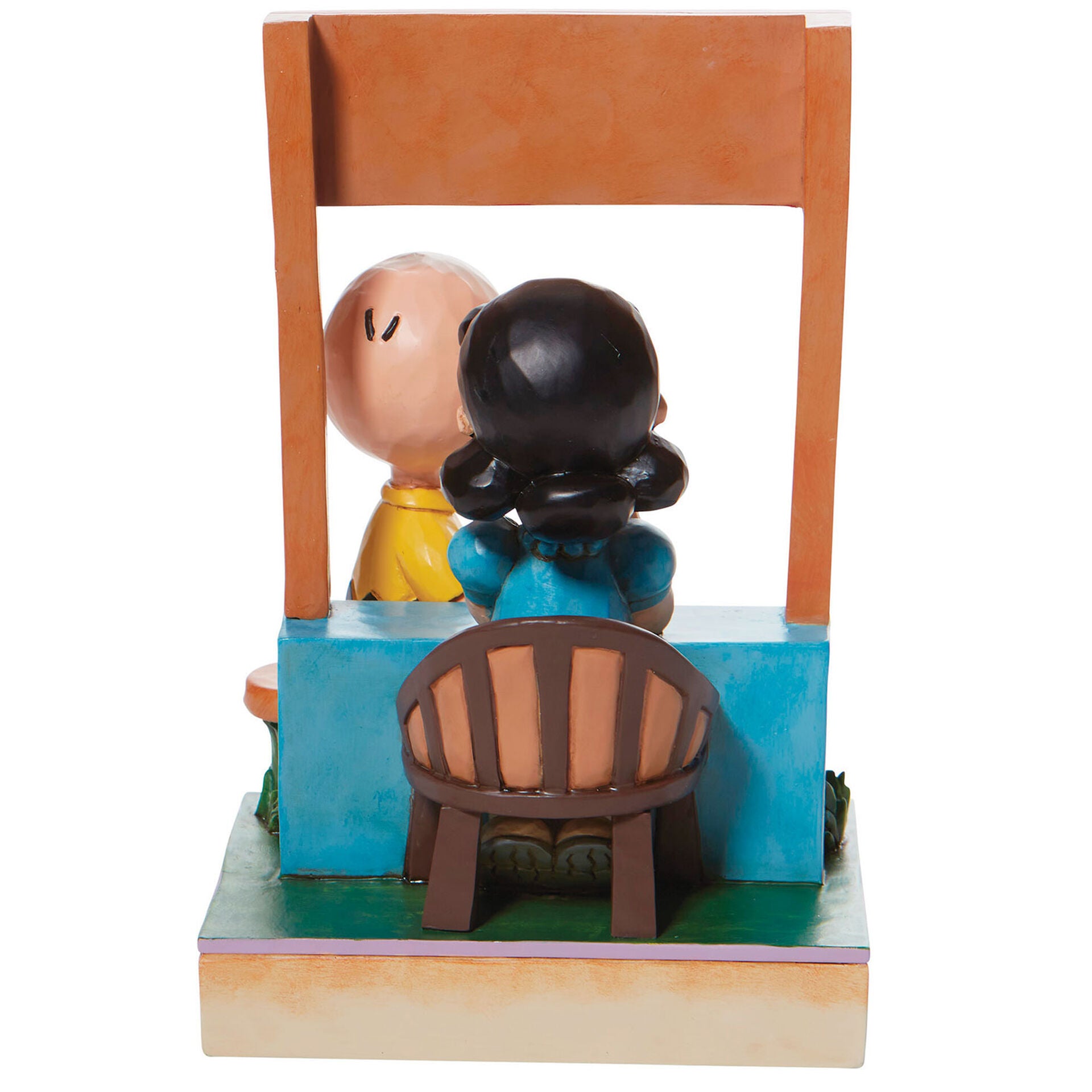 Jim Shore Peanuts Lucy Cabina Psiquiátrica Con Figura De Paciente Sorpresa