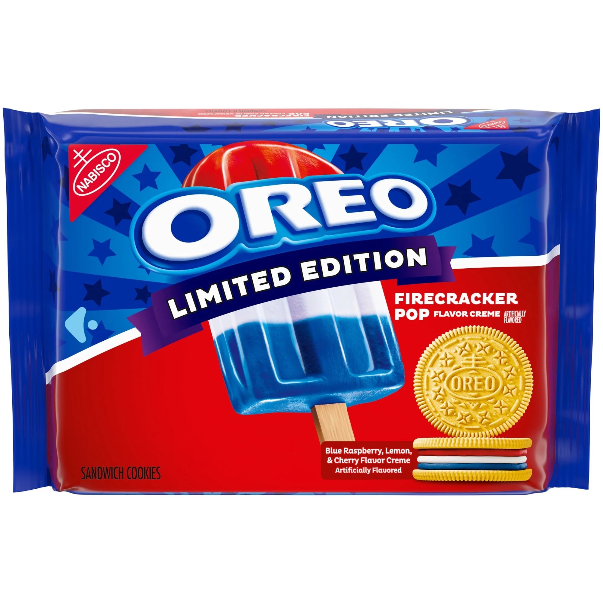OREO Galletas Sándwich Firecracker Pop, Edición Limitada, 11.46 oz