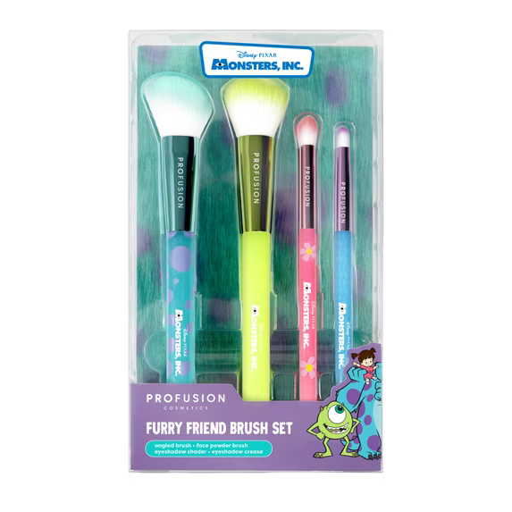 Profusion Cosmetics Monsters Inc. Set De Brochas 4 Piezas