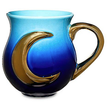 Taza Luna Dorada Azul Cielo