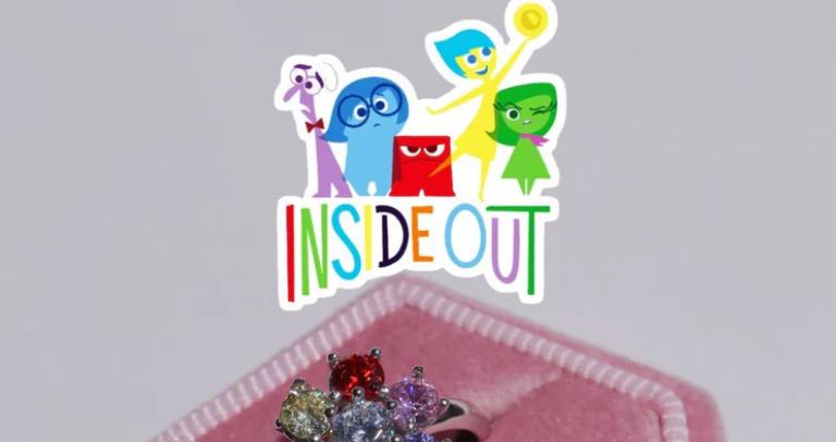 Inside Out 2 Anillo Intensamente Colores Plata, 925