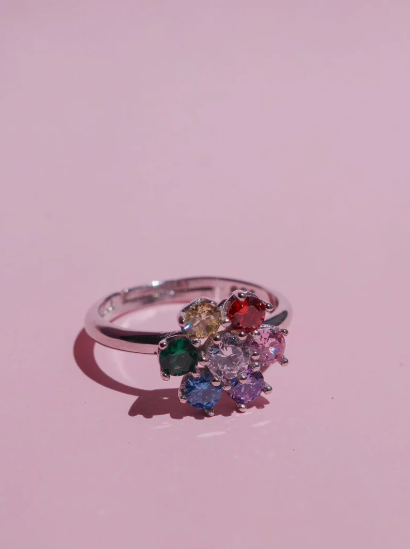 Inside Out 2 Anillo Intensamente Colores Plata, 925