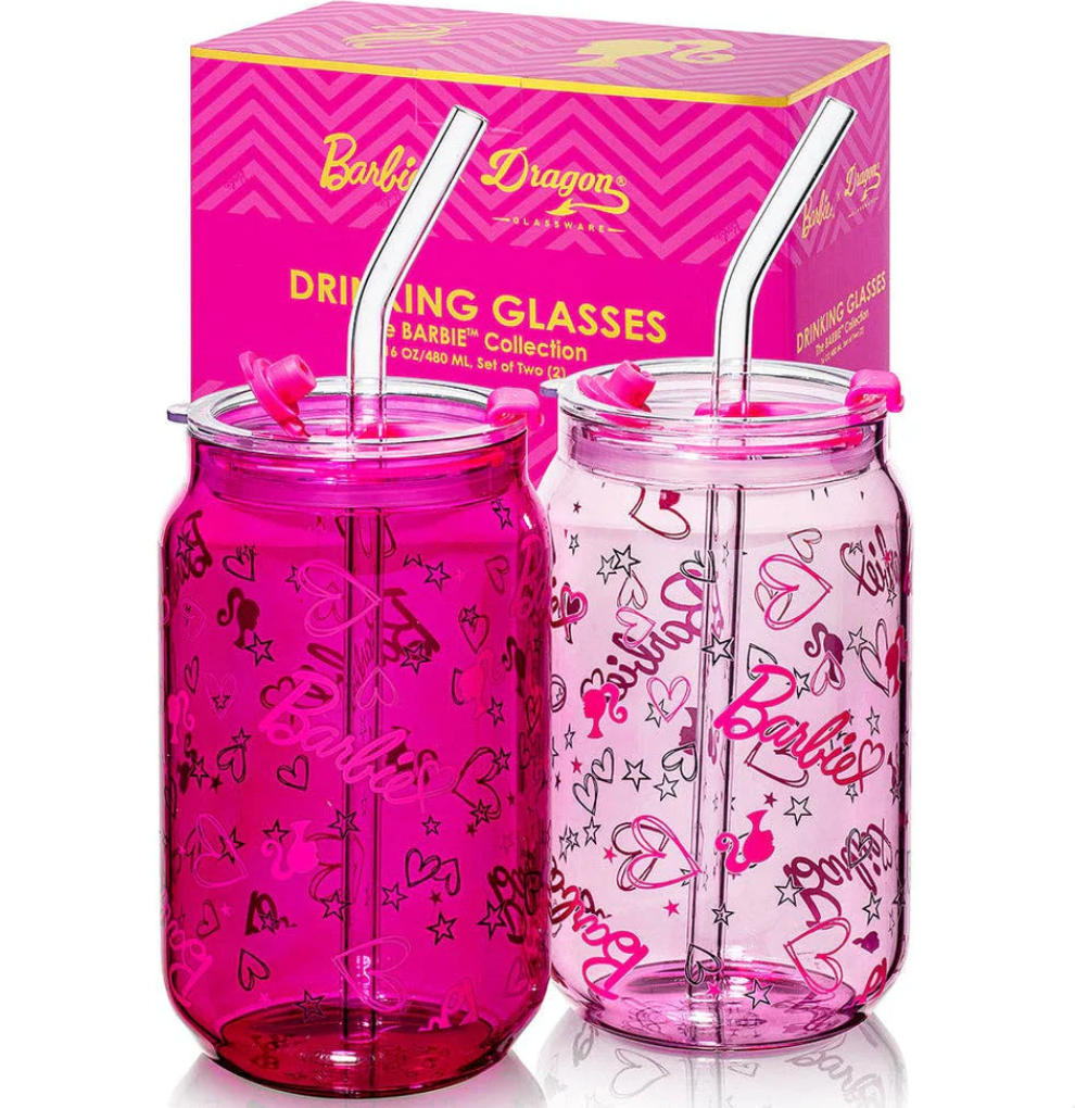 Barbie Vasos Vidrio Set