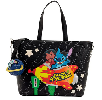 Lilo & Stitch Space Adventure Glow Tote Bolsa Crossbody Con Monedero