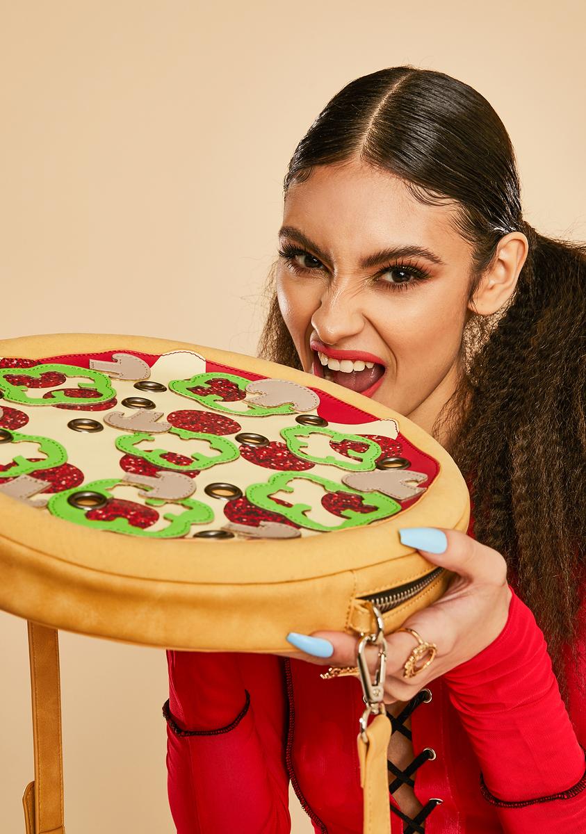 Pizza Bolsa Crossbody Grande