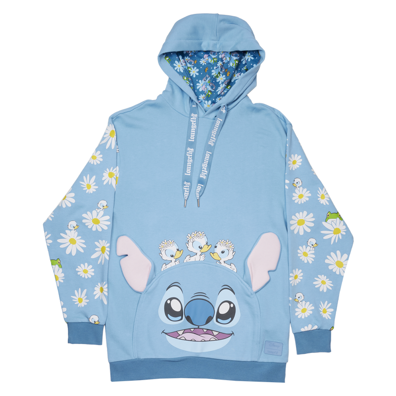 Stitch Chamarra Flores Primavera Hoodie