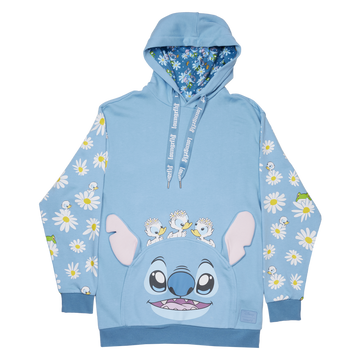 Stitch Chamarra Flores Primavera Hoodie