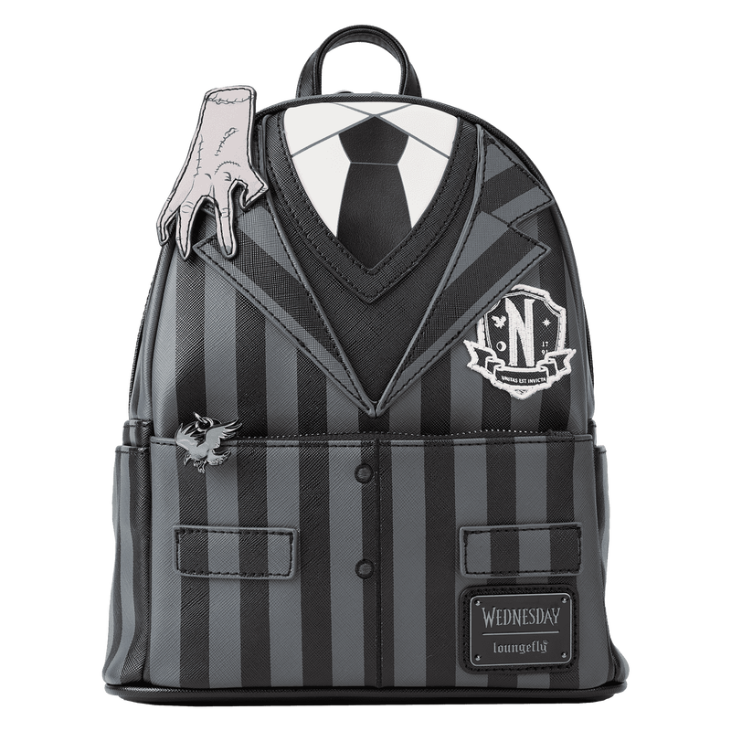 Wednesday Locos Addams Nevermore Cosplay Mochila