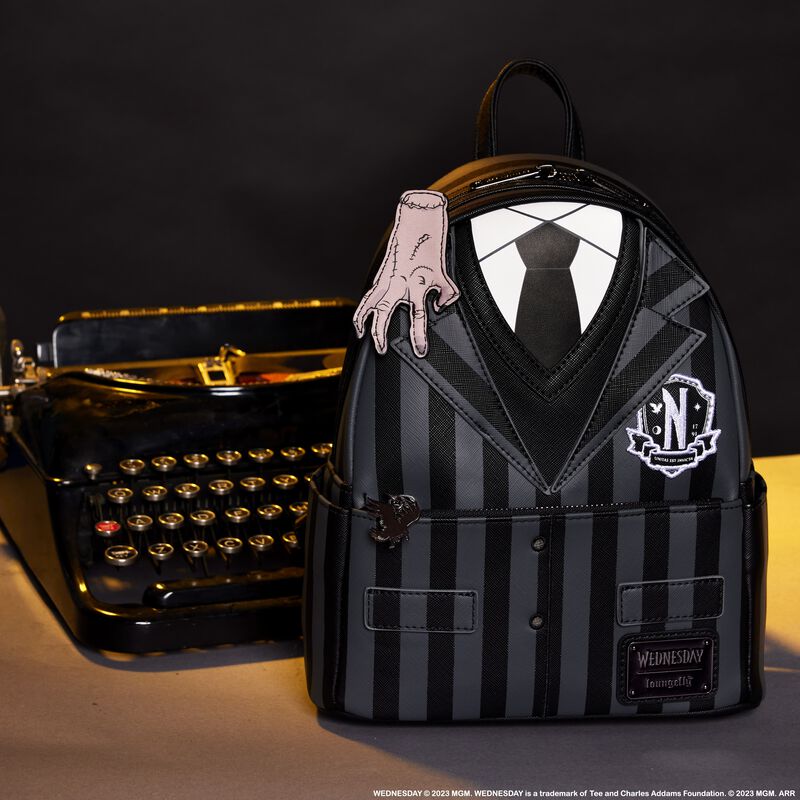 Wednesday Locos Addams Nevermore Cosplay Mochila
