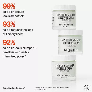 Youth To The People Superfood Air-Whip Lightweight Face Moisturizer with Hyaluronic Acid
