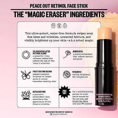 Peace Out Retinol Face Stick