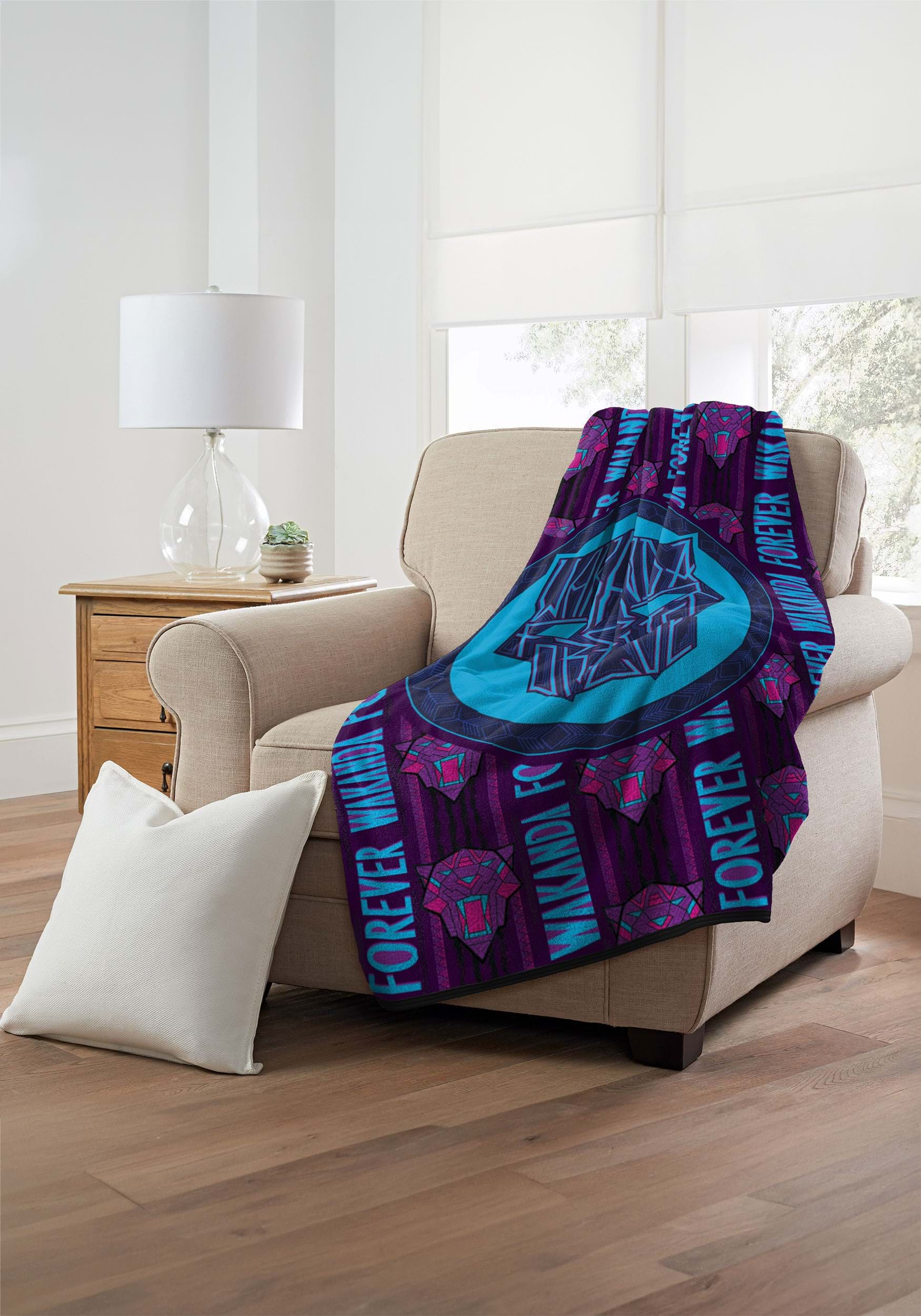 Black Panther Wakanda Forever Sign of Strength Cobija Black Panther