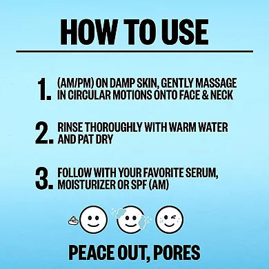 Peace Out Limpiador Crema Exfoliante Suave Perfeccionador de Poros con Ácido Salicílico