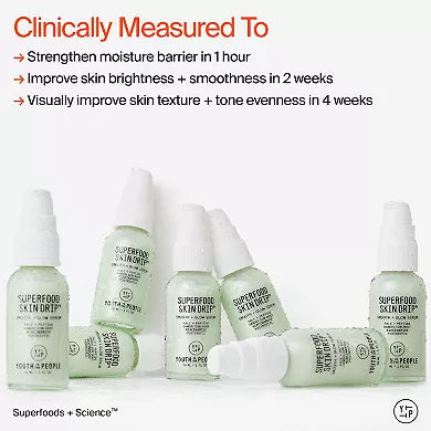 Youth To The People Superfood Skin Drip Smooth + Glow Barrier Serum with Peptides + Niacinamide