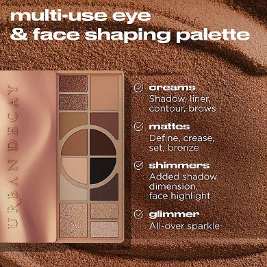 Urban Decay Naked Shaped Paleta de Maquillaje Warm-Toned para Ojos y Rostro