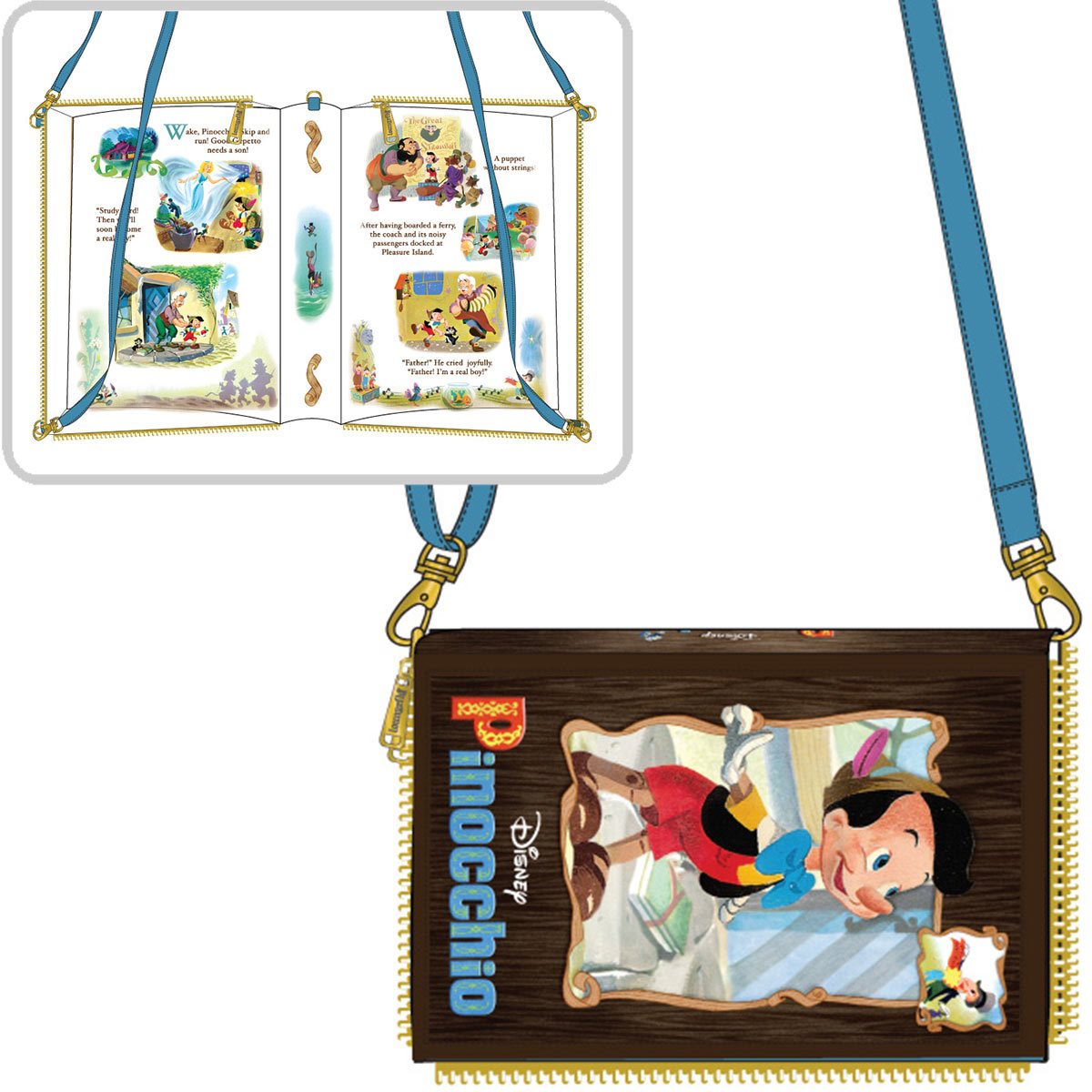 Pinocho Bolsa Crossbody Libro