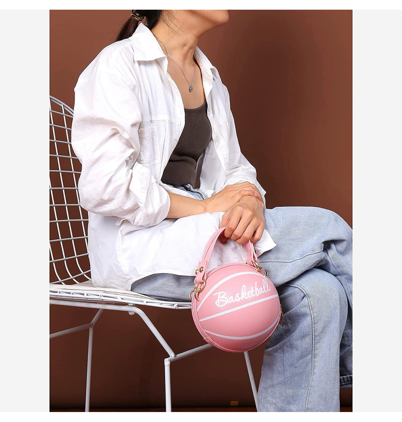 Bolsa Basketball Balón Rosa