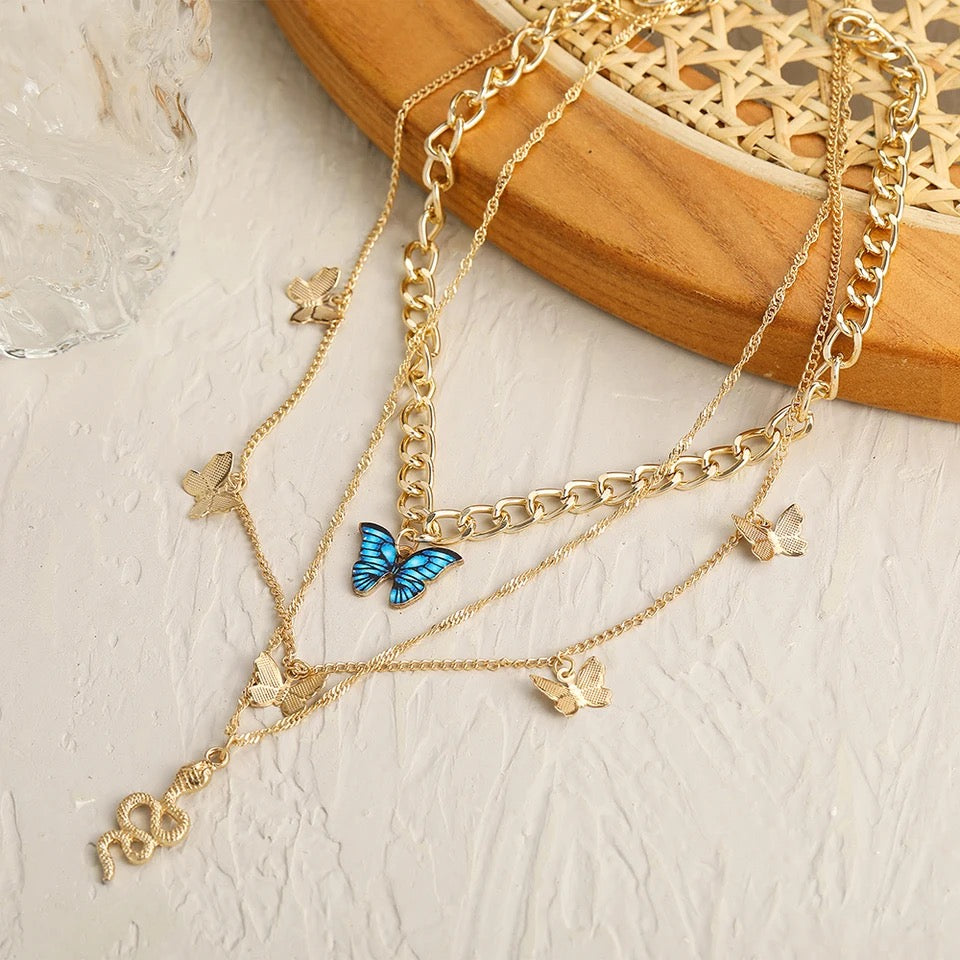 Collar Mariposas Y Serpientes Layers