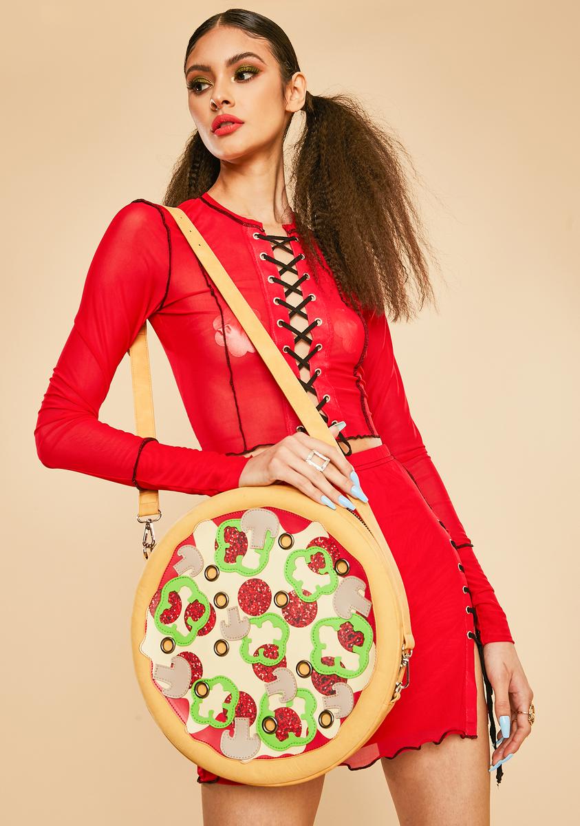 Pizza Bolsa Crossbody Grande
