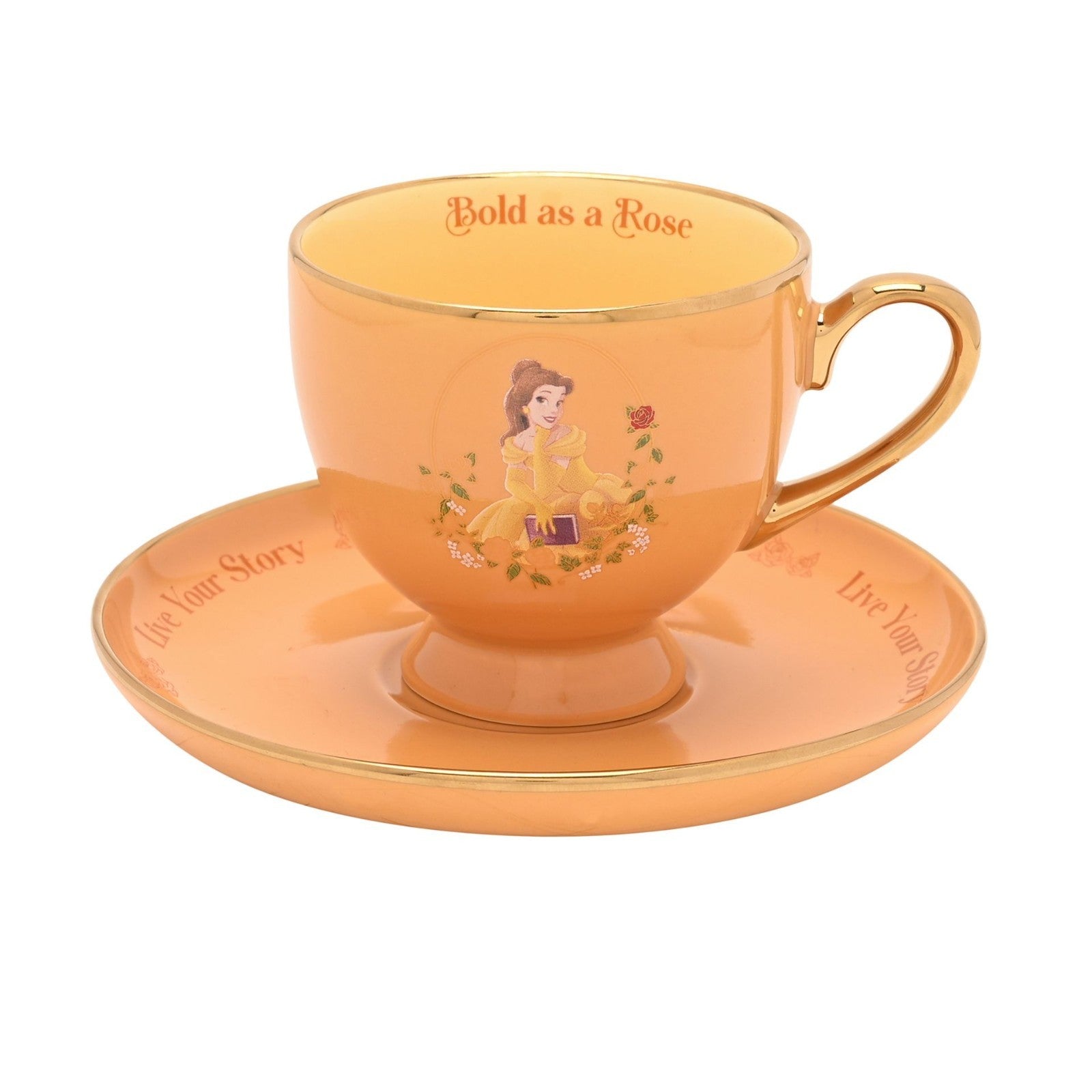 La Bella Y La Bestia Set De Taza Y Plato Ceramica Bold As A Rose