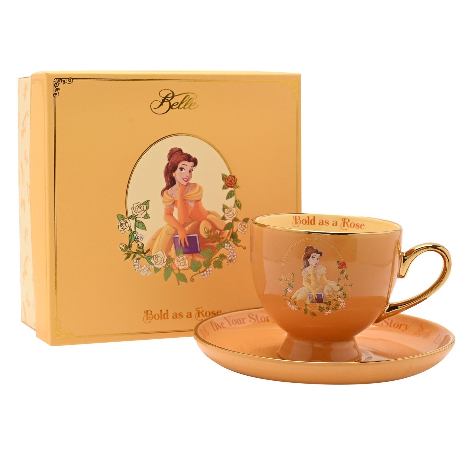 La Bella Y La Bestia Set De Taza Y Plato Ceramica Bold As A Rose