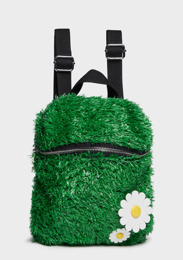 Mochila Zacate Jardin Verde Flores Bolsa Cesped