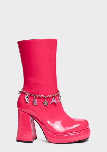 Barbie Botas Rosas Plataforma Charmed Life