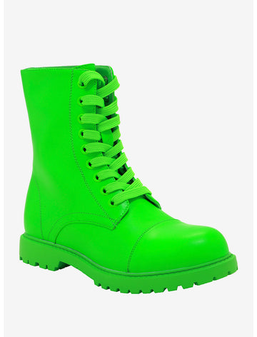 Combat Boots Botas Verde Neon
