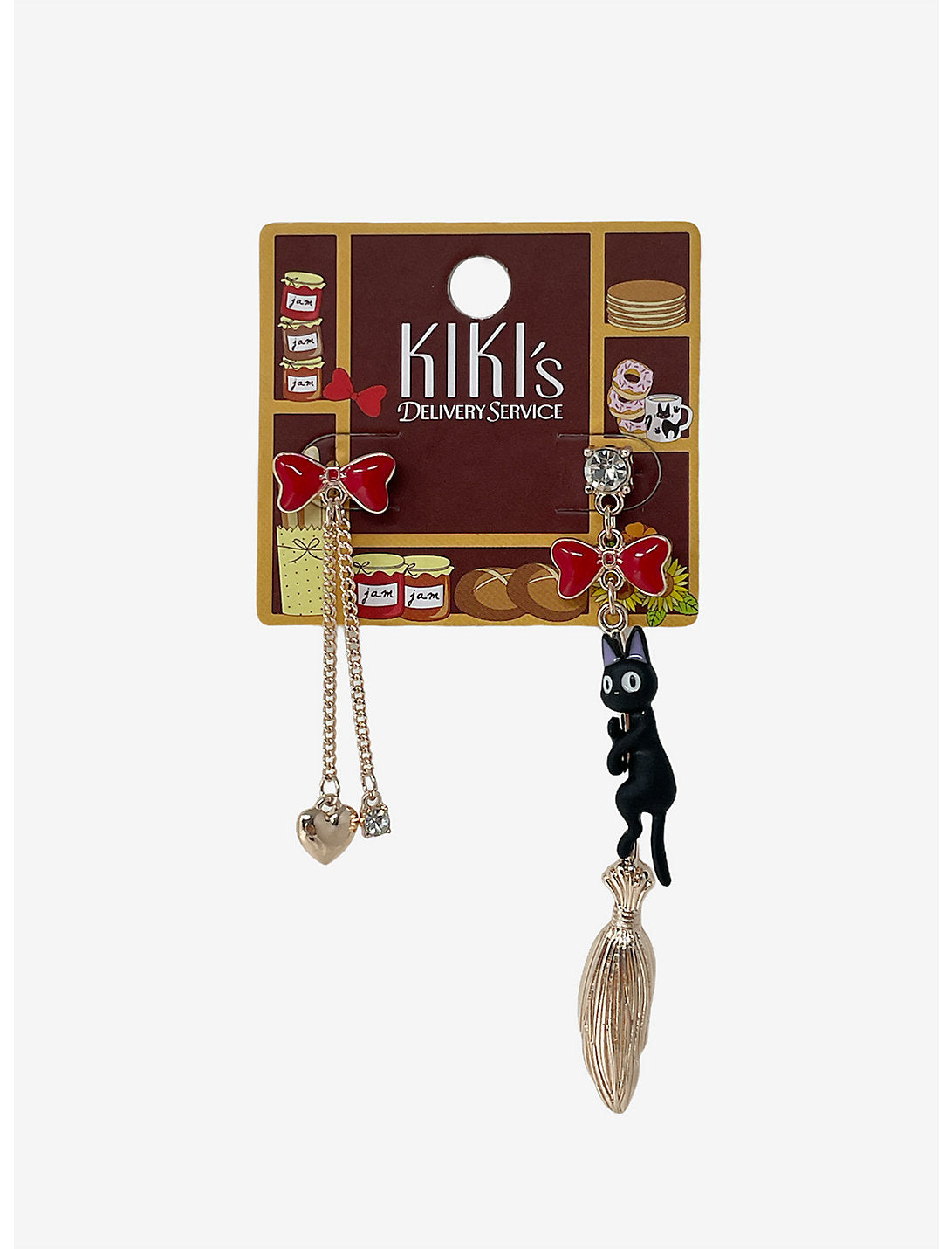 Estudio Ghibli Kikis Delivery Set De Aretes Escoba