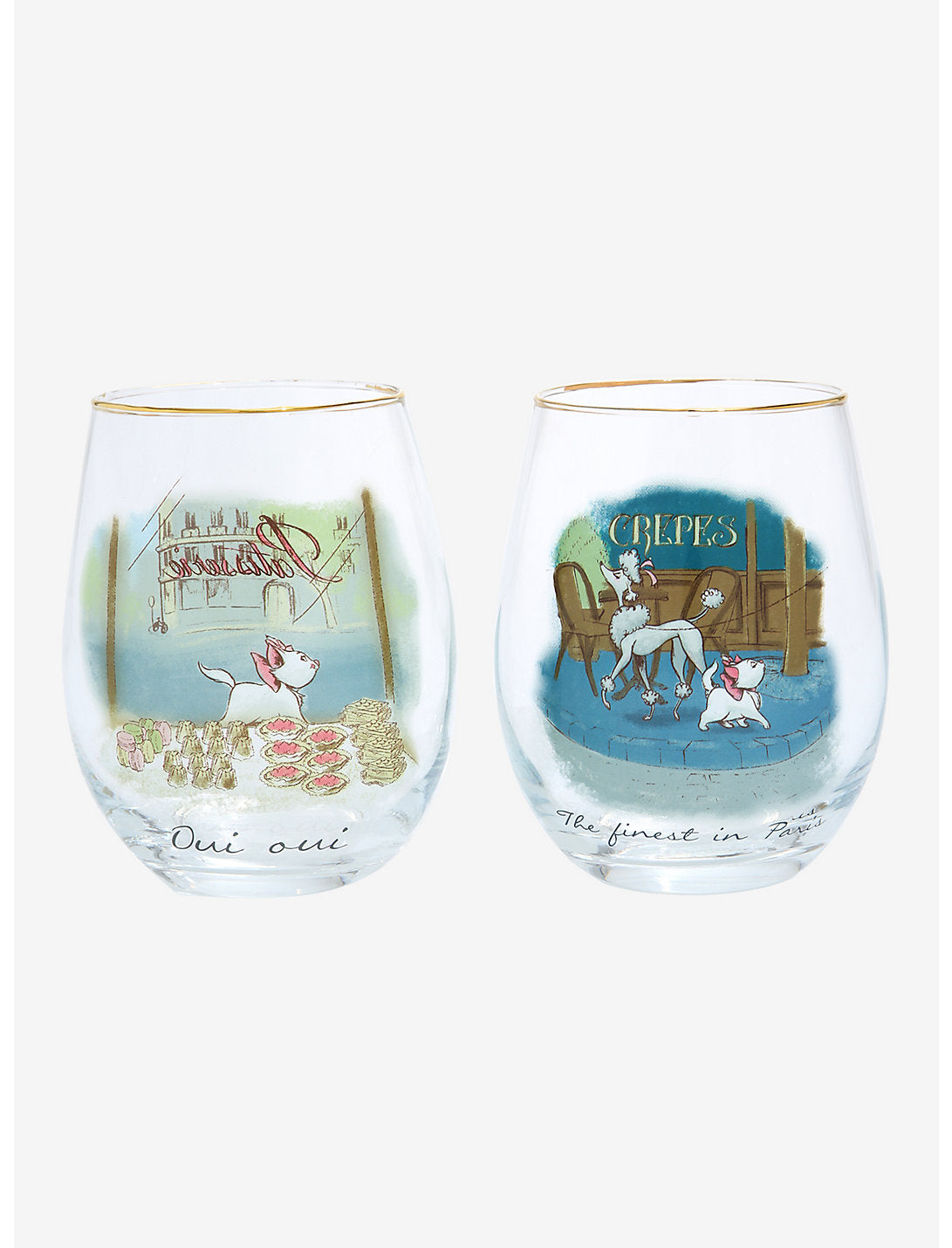 Los Aristogatos Set De Vasos Cristal