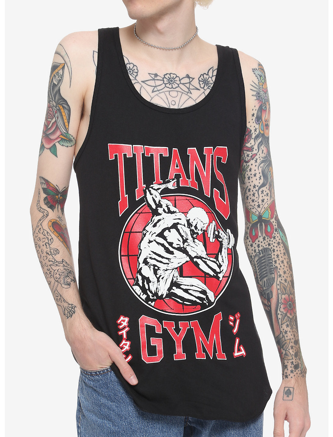 Attack On Titan Camisa Sin Mangas Tirahueso