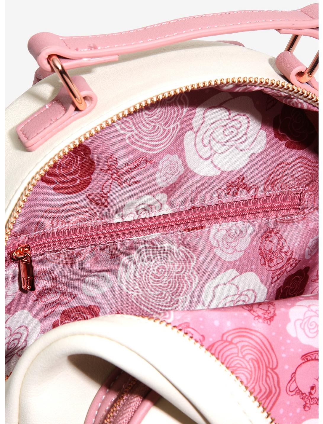 La Bella Y La Bestia Mochila Flores Rosas