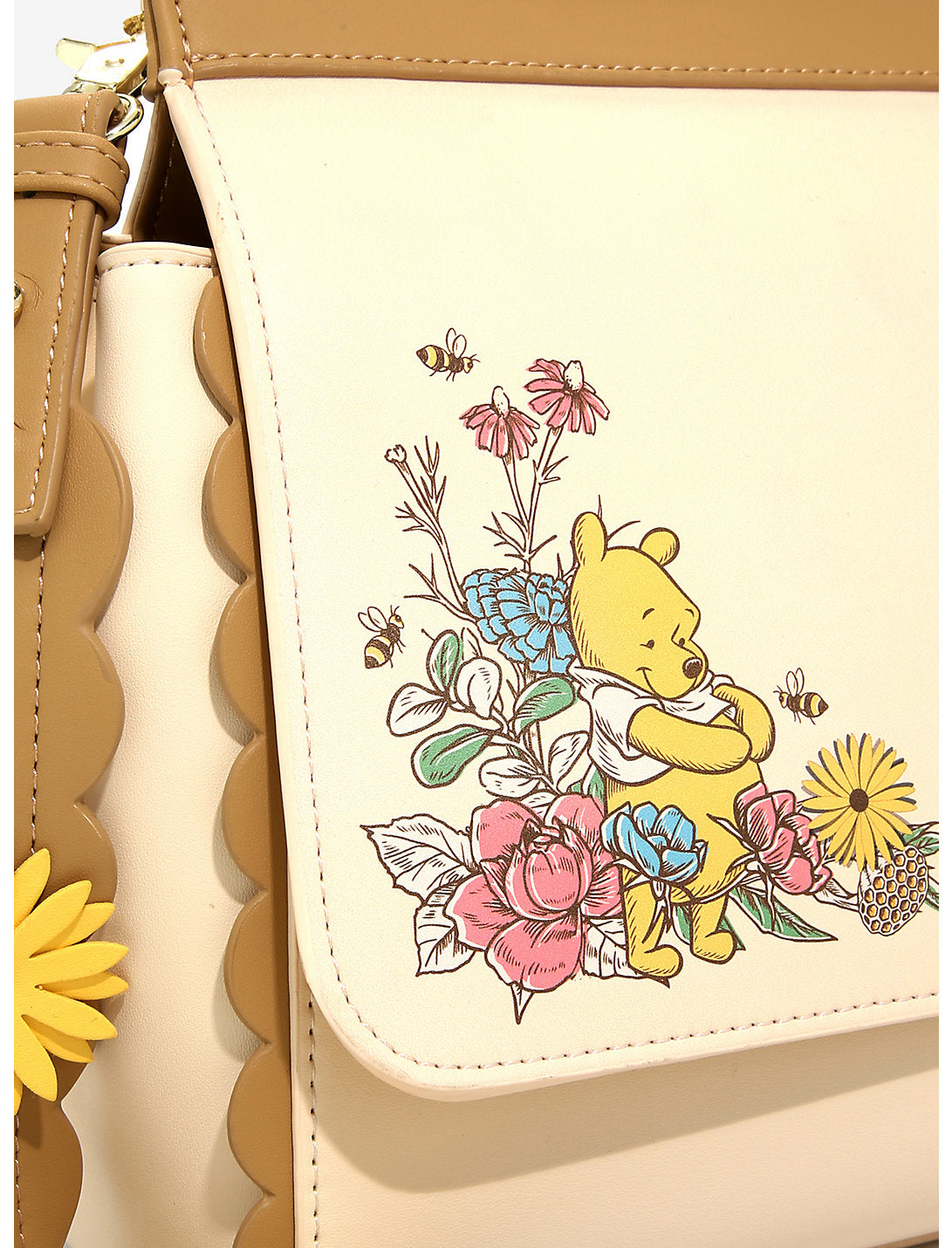 Winnie Pooh Bolsa Flores Crossbody