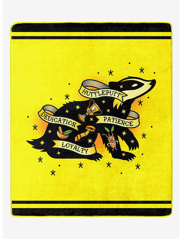 Harry Potter Hufflepuff Tatuaje Logo Cobija