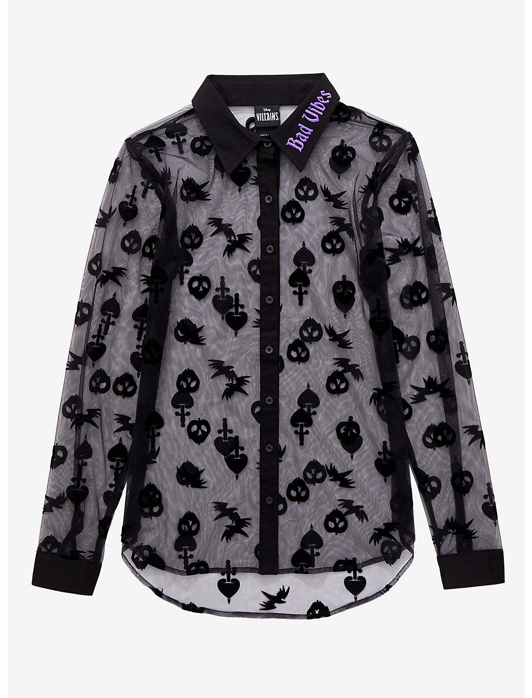 Villanos Disney Blusa Manga Larga Transparente