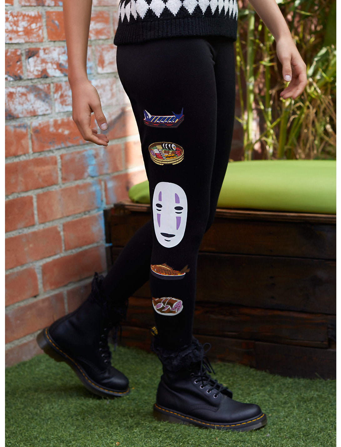 Estudio Ghibli No Face Spirited Away Leggins