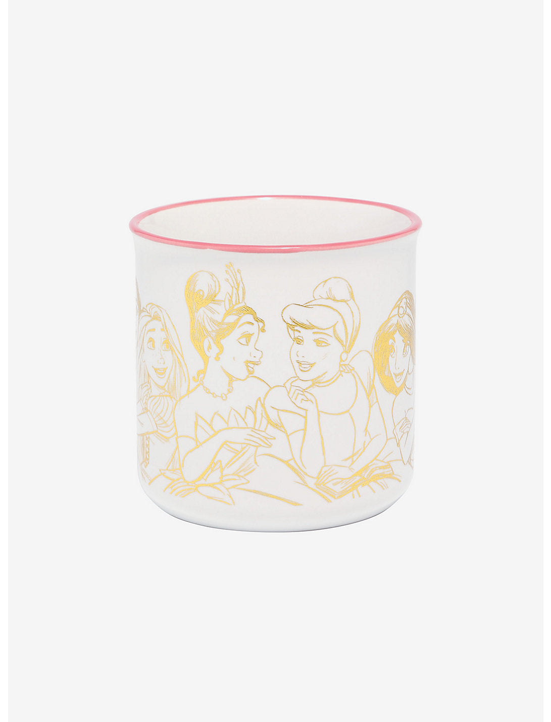 Taza Princesas Disney Dibujo Dorado