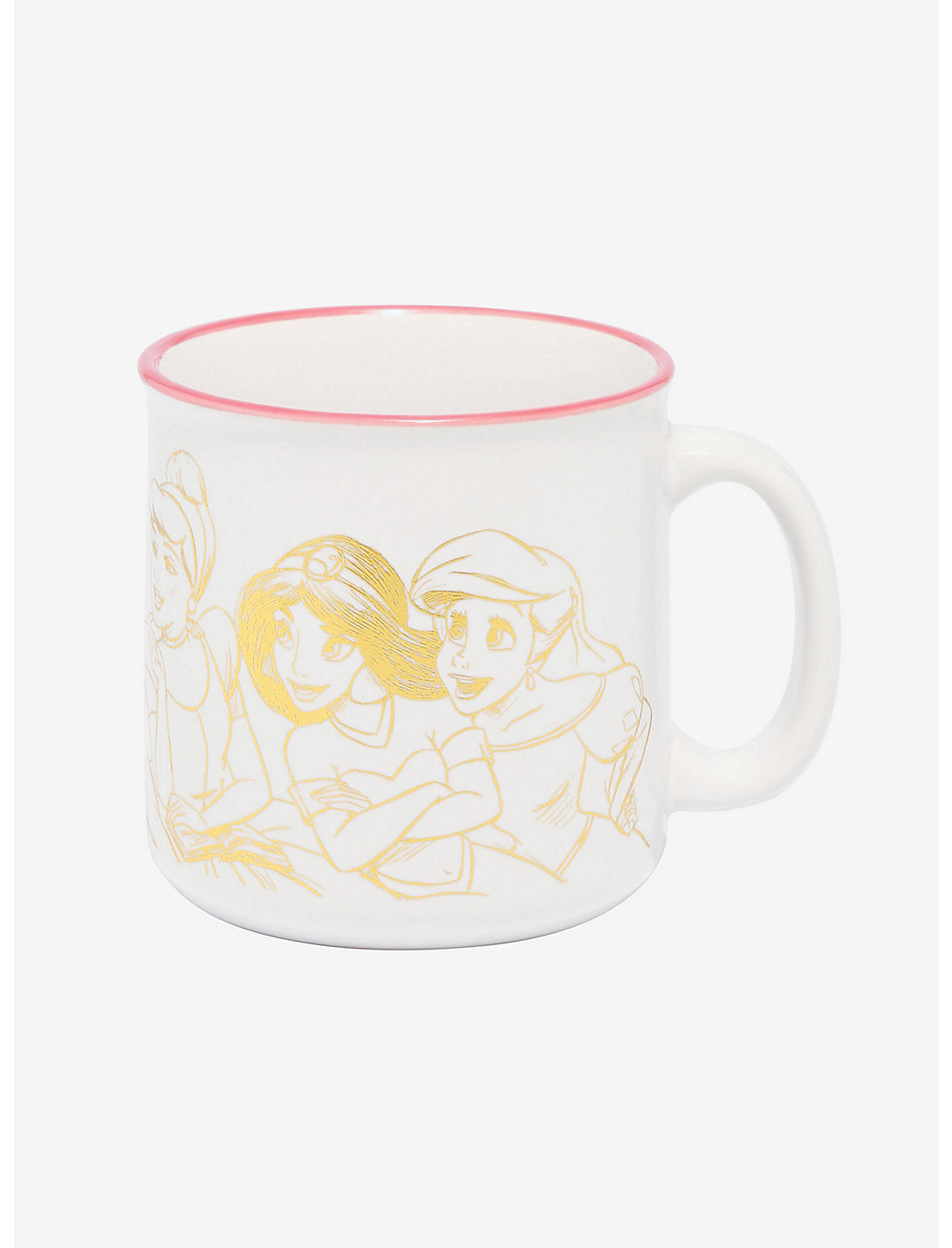 Taza Princesas Disney Dibujo Dorado