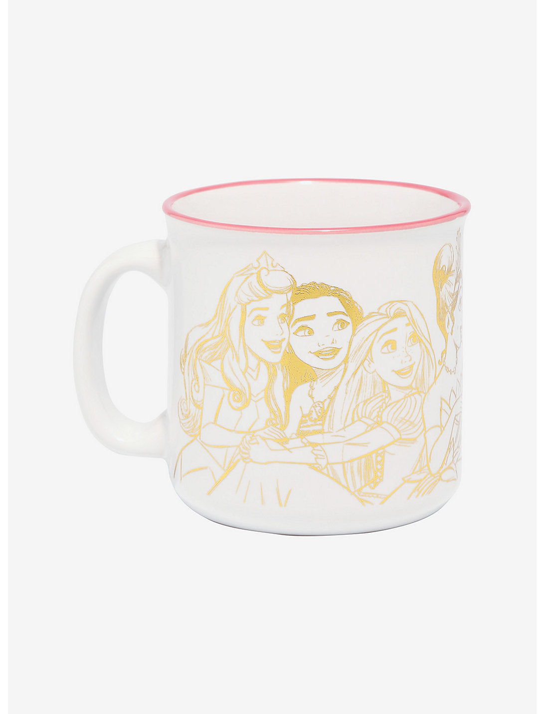 Taza Princesas Disney Dibujo Dorado