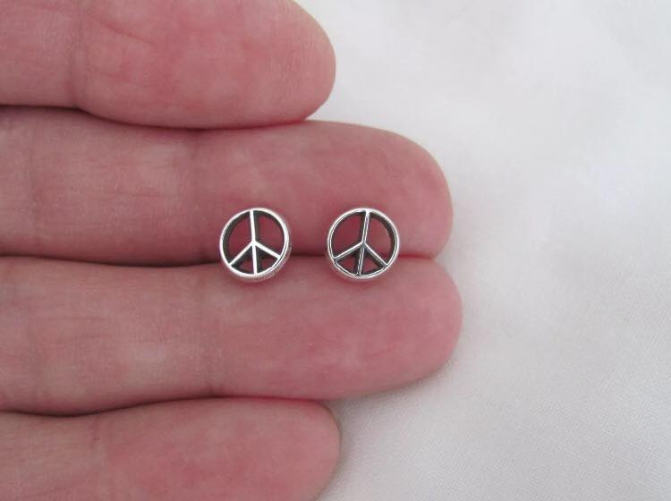 Aretes Símbolo De Paz Plata