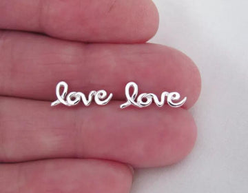 Aretes Love Plata