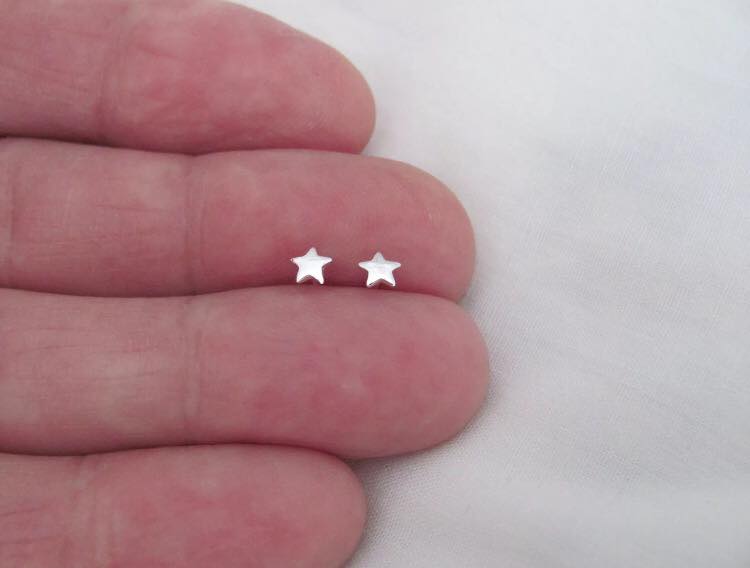 Aretes De Estrella Plata