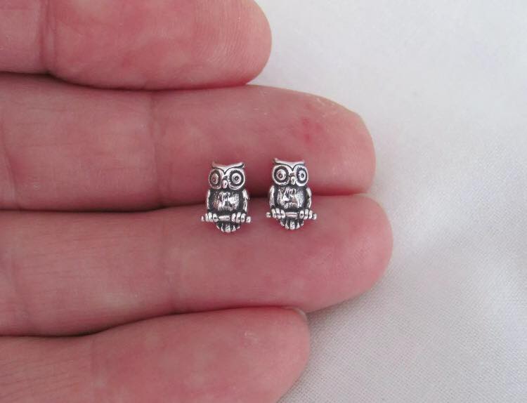 Aretes De Búho Plata