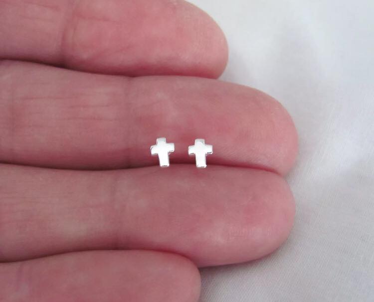 Aretes De Crucecita Plata