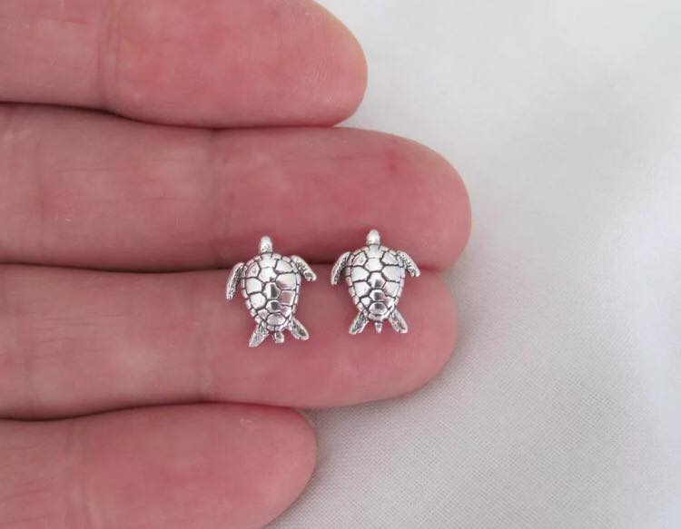 Aretes De Tortuga Plata