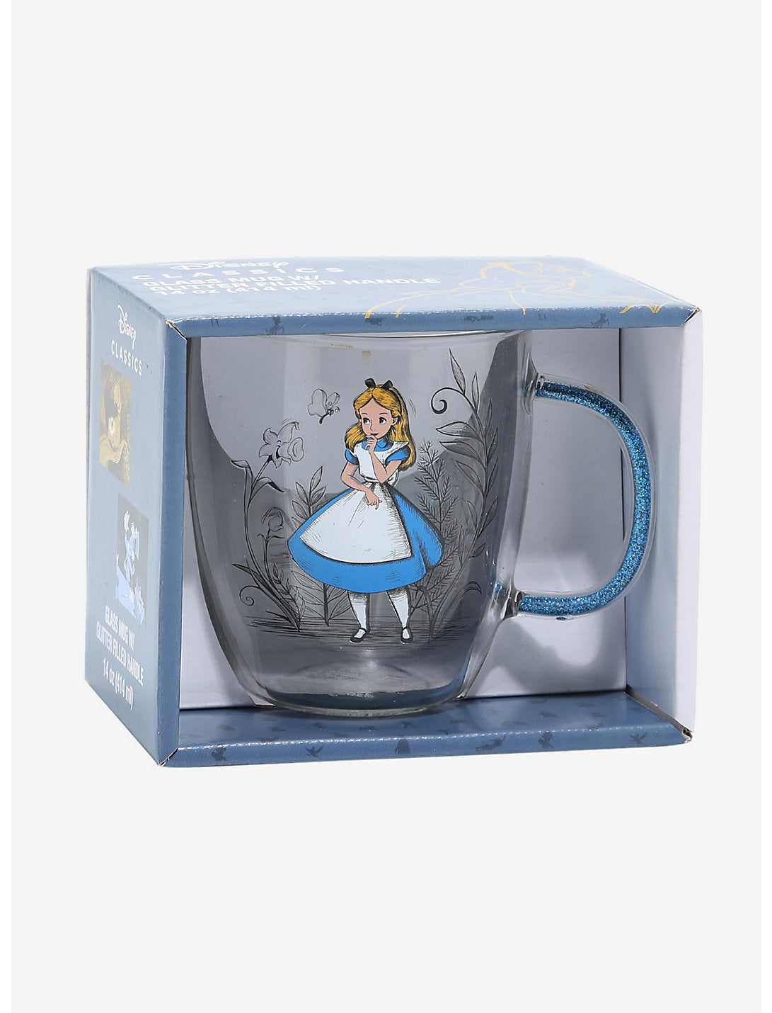 Alicia En El Pais De Las Maravillas Taza Cristal Glitter