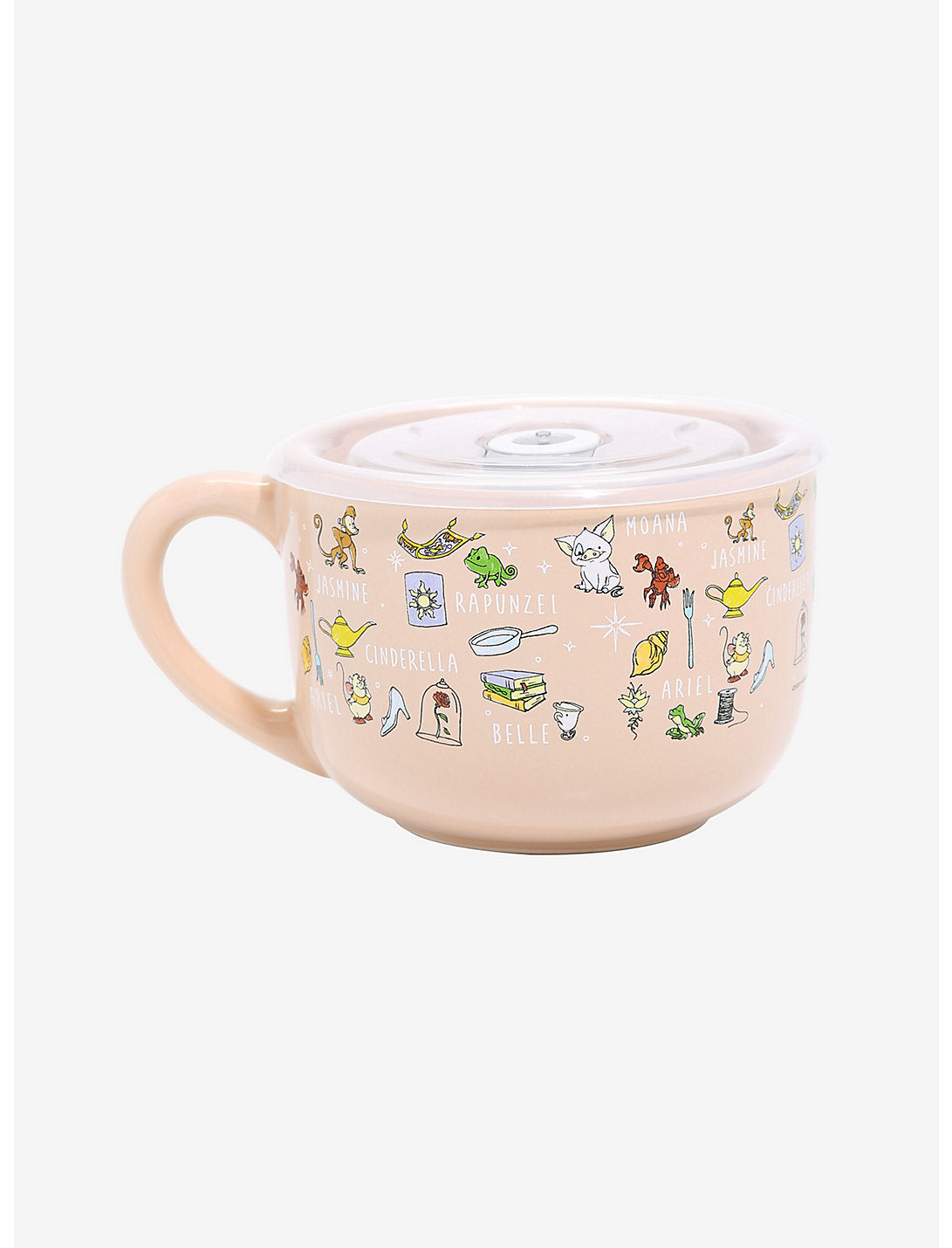 Taza Sopa Princesas Personajes Disney